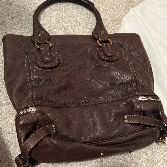 Chloe large paddington hobo bag in dark brown leather. Gorgeous - Picture 5 of 7